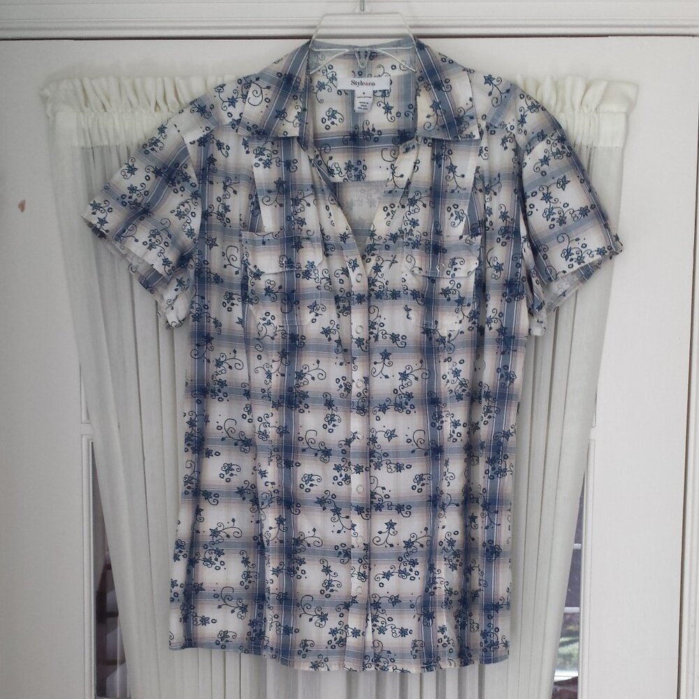 Style & Co Collared Blouse - Picture 2 of 9